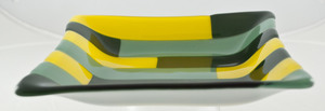 Thumb green and yellow striped dish 3