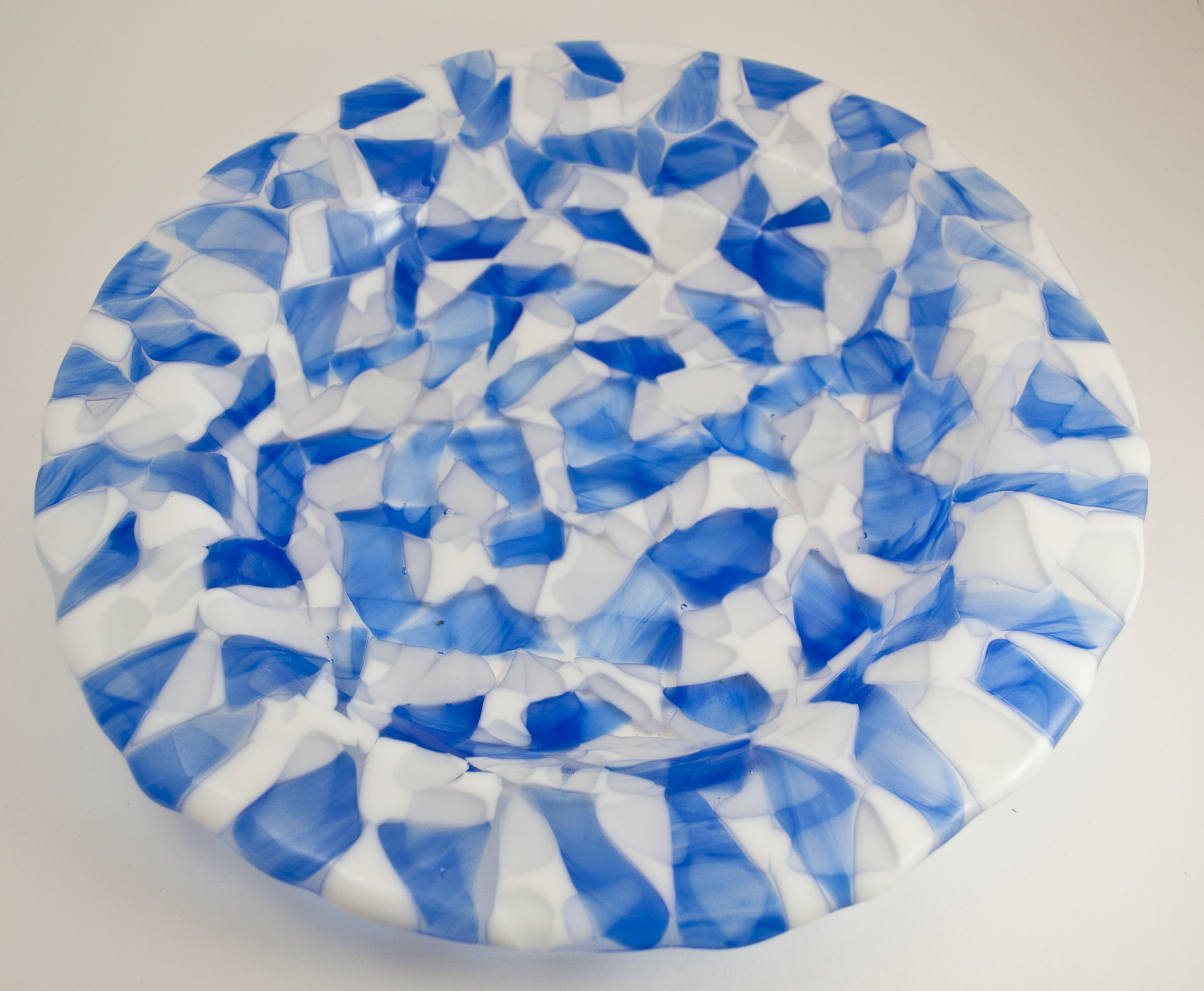 Blue white confetti bowl